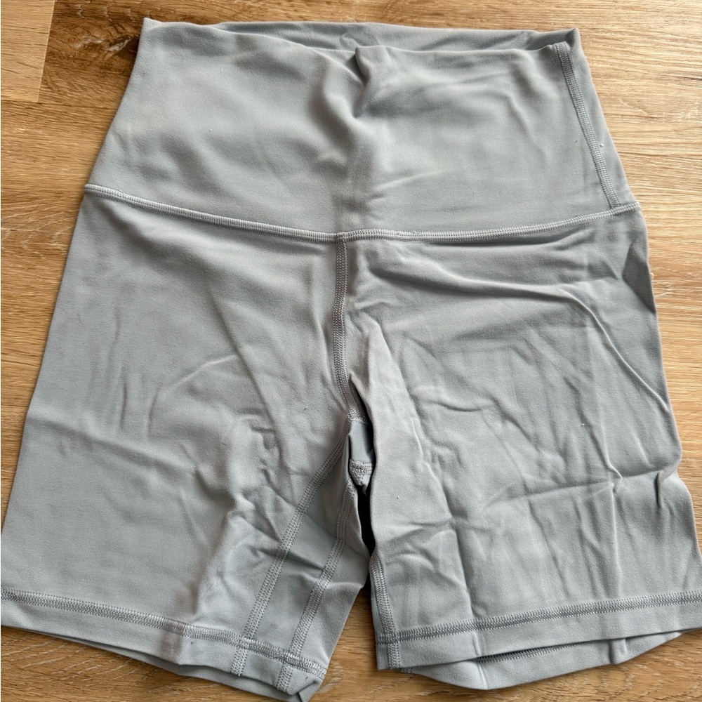 Gray-blue Women's High-Waisted Shorts